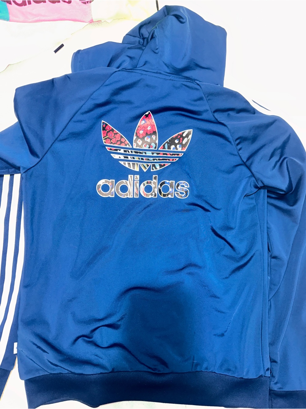 Adidas Blue Track Jacket Women’s - Picture 8 of 11